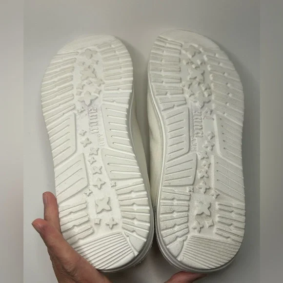 Hey Dude Natural Collection White Linen Mens Comfort Loafer Size 12 - Picture 4 of 11